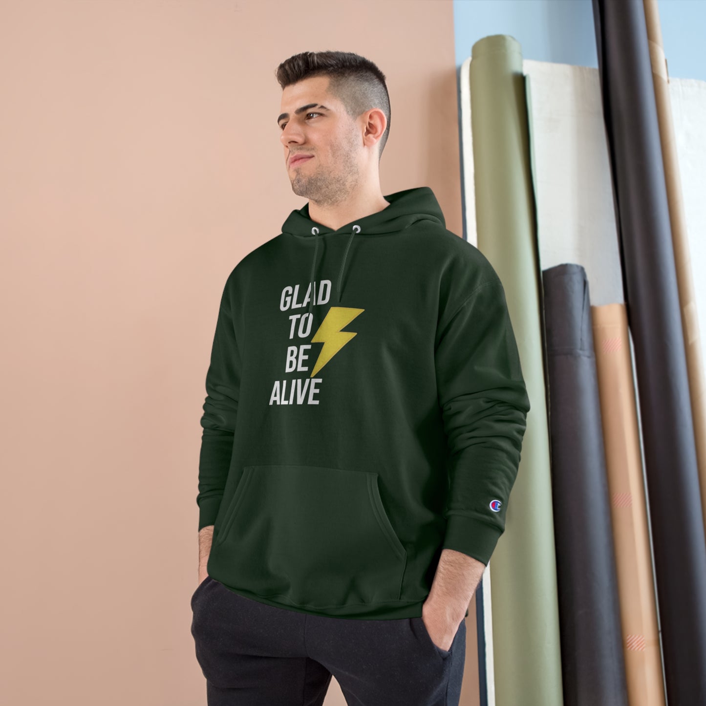 Glad To Be Alive (Champion) Hoodie