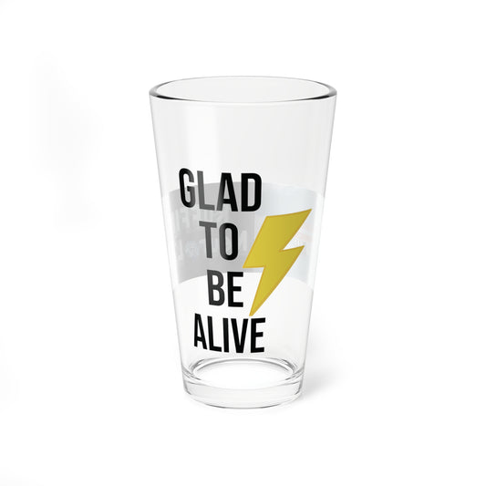Glad To Be Alive Mixing Glass, 16oz